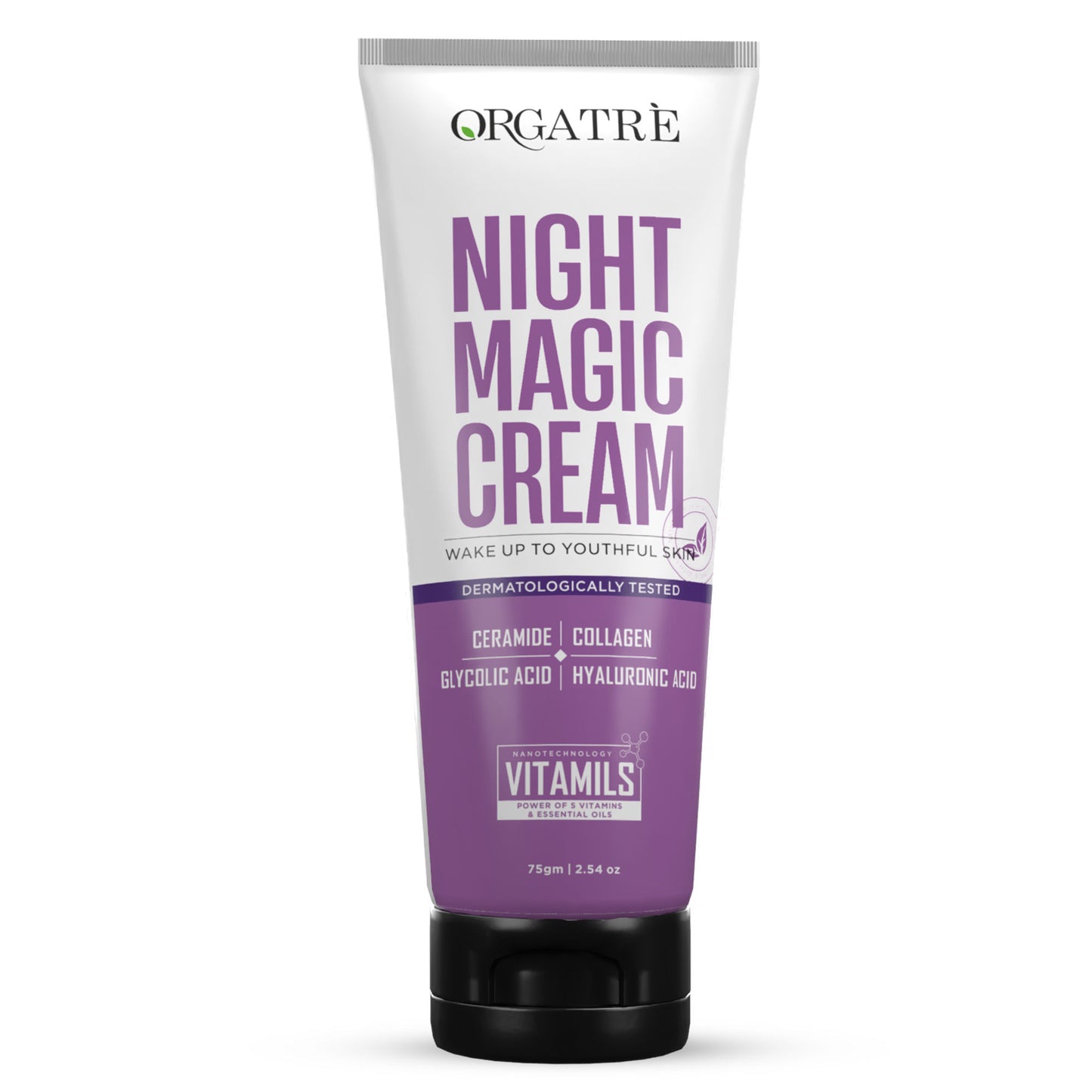 Orgatre Reduces Wrinkles & Fine Lines, Anti-Aging Night Cream with Ceramide, Collagen