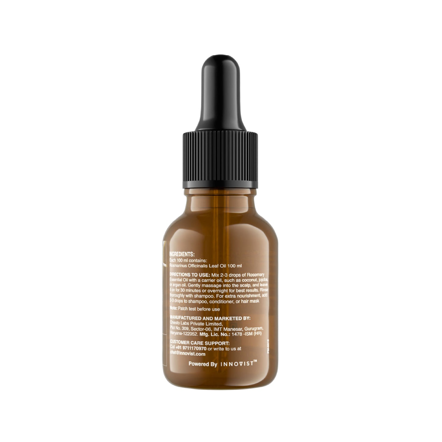 Bare Anatomy 100% Pure & Natural Rosemary Essential Oil for Hair Growth & Thickness