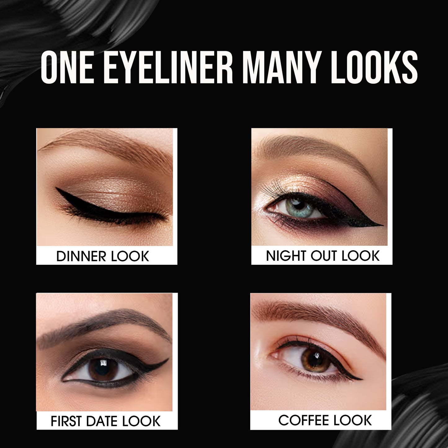 Colors Queen Very Matte Waterproof Eyeliner in black, showcasing a sleek pencil with a matte finish and waterproof formula.