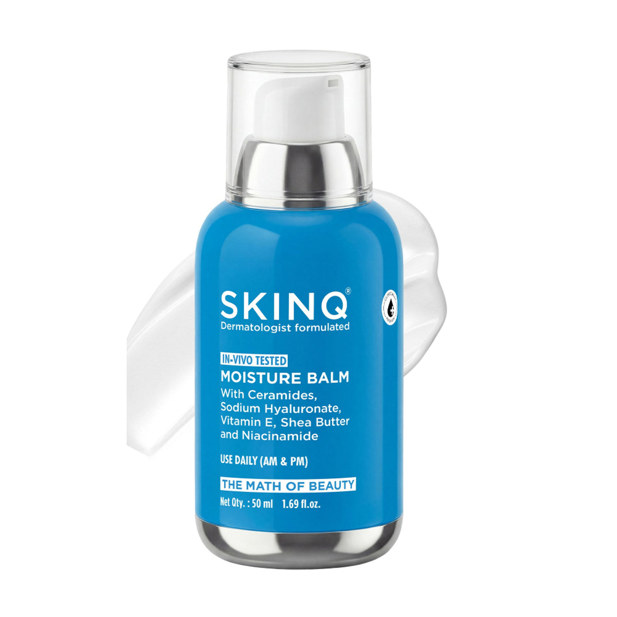 SKINQ Moisture Balm with Ceramides Trio, Sodium Hyaluronate & Vitamin E, For Dry Skin