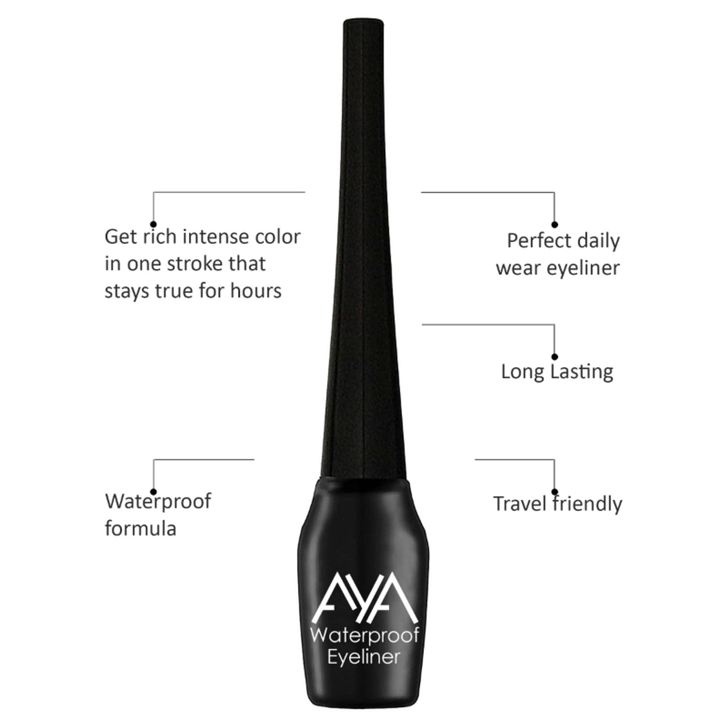 AYA Waterproof Eyeliner - Black, Blue, Green (Set of 3)