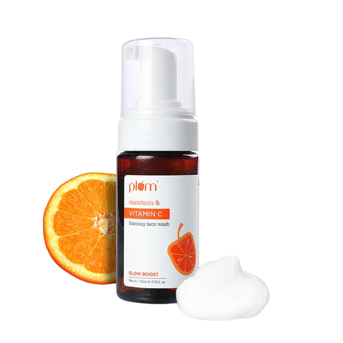 Plum Vitamin C Foaming Face Wash With Mandarin For Glowing Skin & Gentle Cleansing
