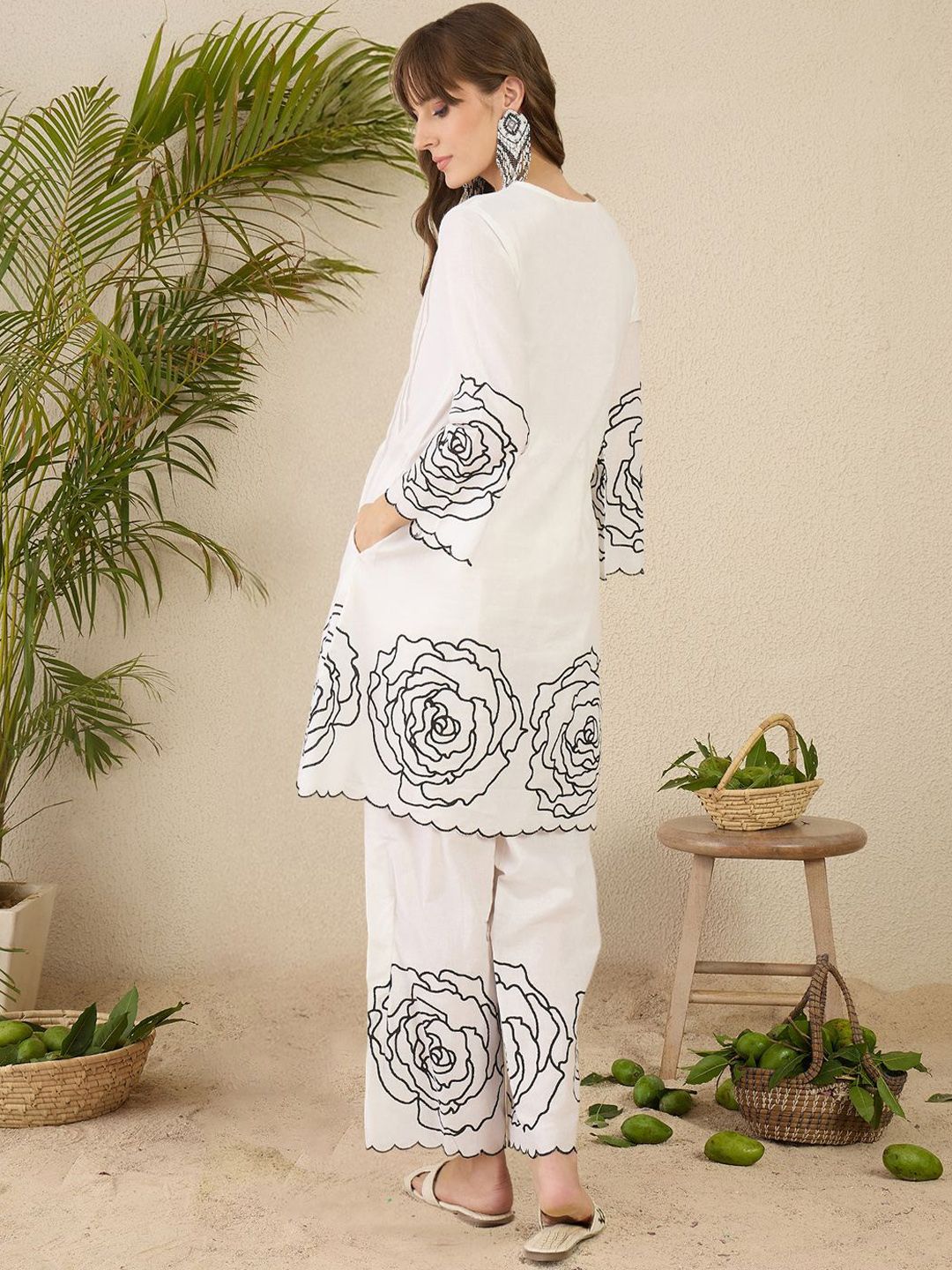 Dhiyona IE Printed Pure Cotton Kurta & Trouser Co-Ords