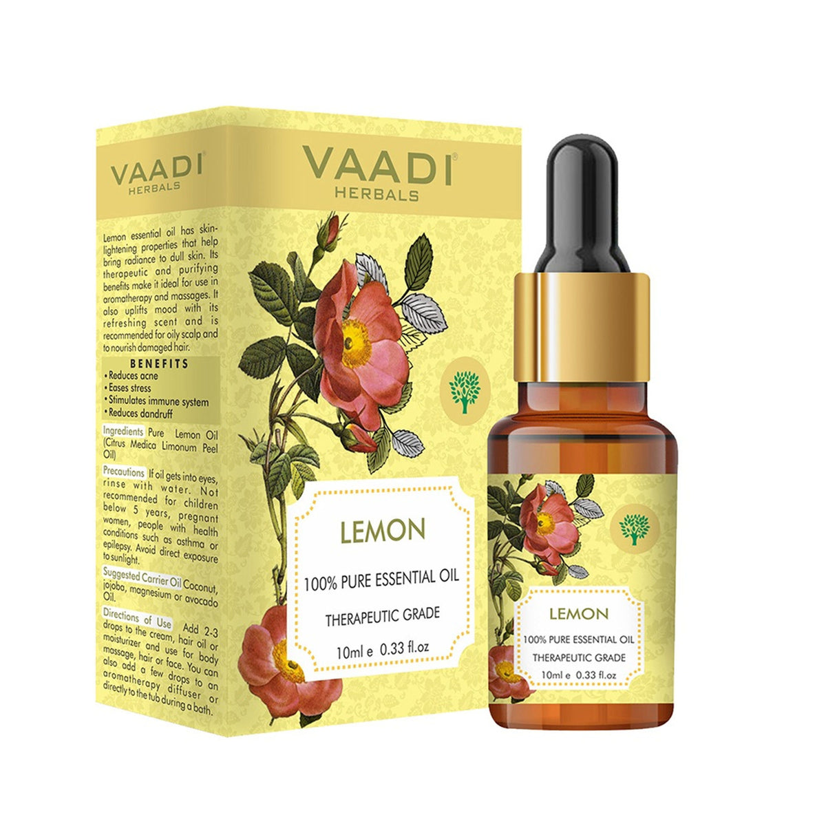 Vaadi Herbals Lemon 100% Pure Essential Oil Therapeutic Grade