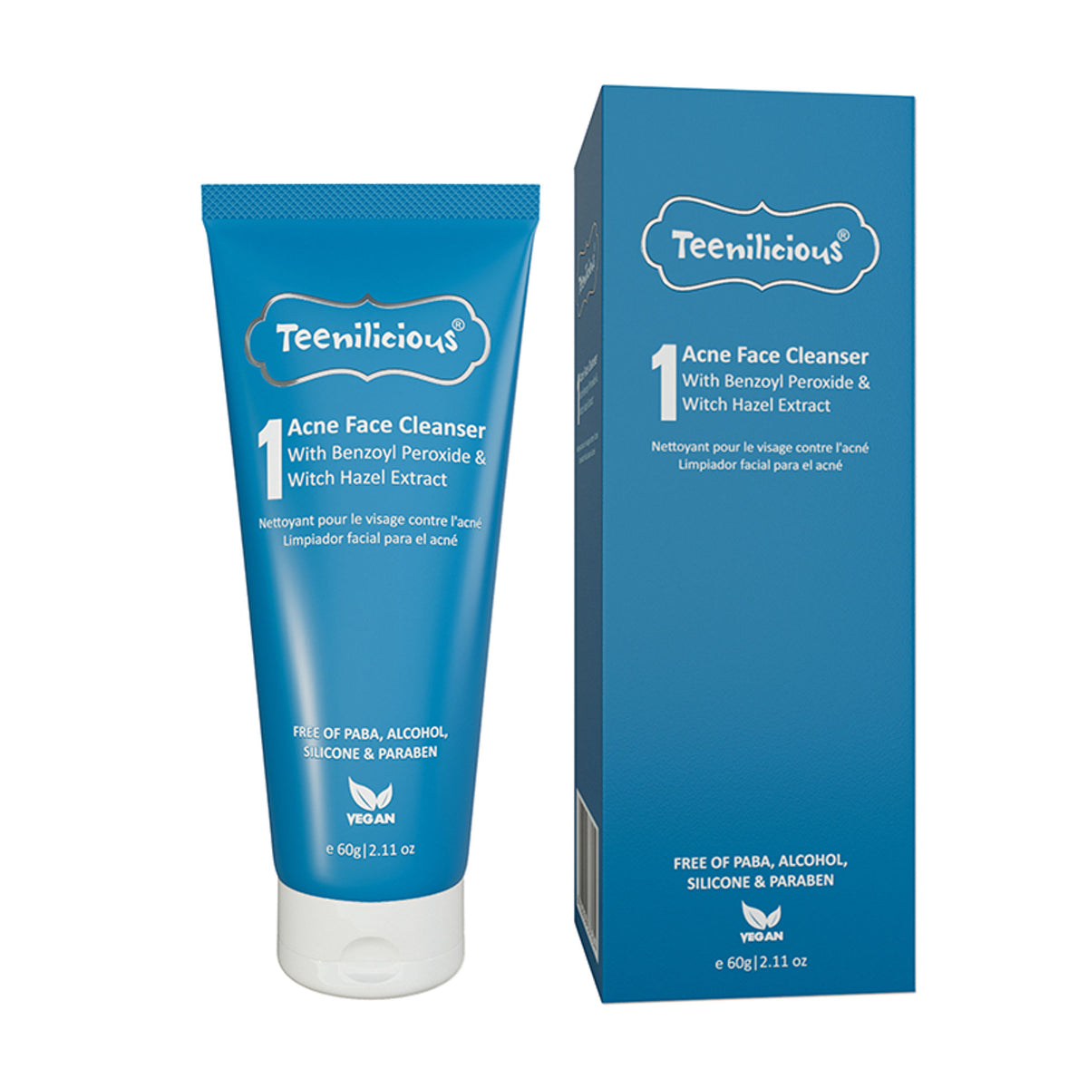 Teenilicious Acne Face Wash With Benzoyl Peroxide & Witch Hazel Extract
