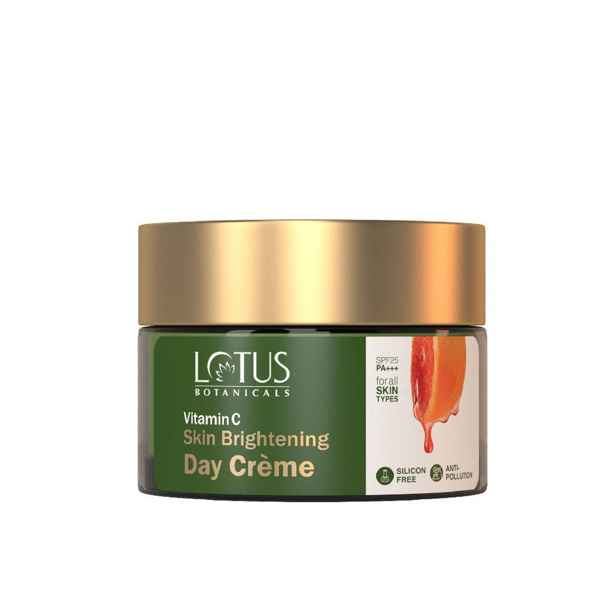 Lotus Botanicals Skin Brightening Day Cream with Vitamin C SPF 25 PA+++ Lightweight & Chemical Free
