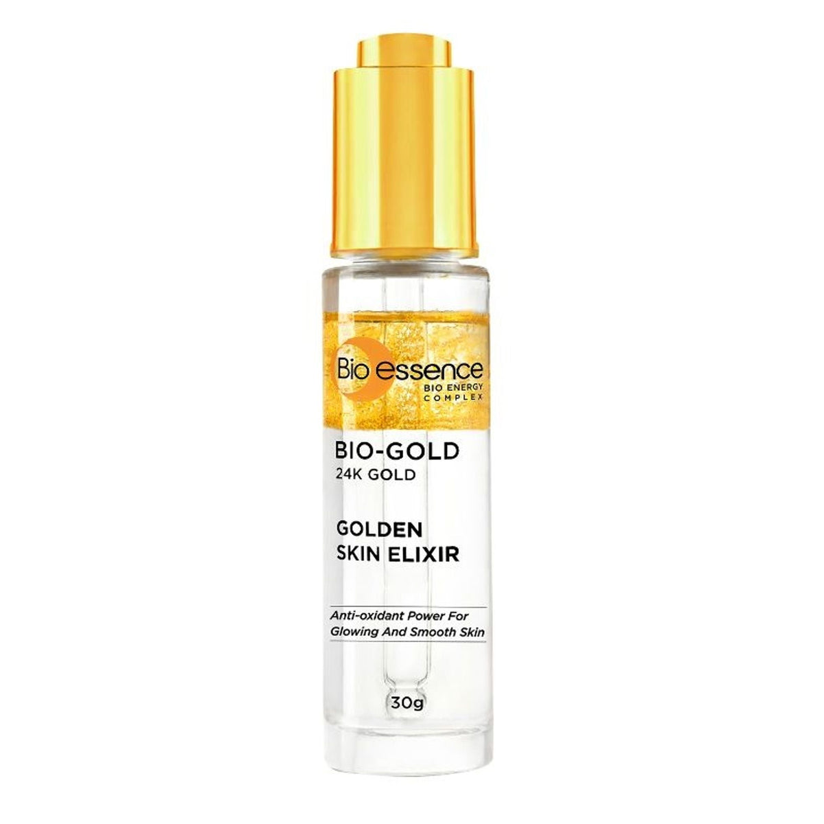 Bio-essence 24K Gold Skin Elixir, Vitamin C Face Serum, Moroccan Argan Oil & Hyaluronic Acid