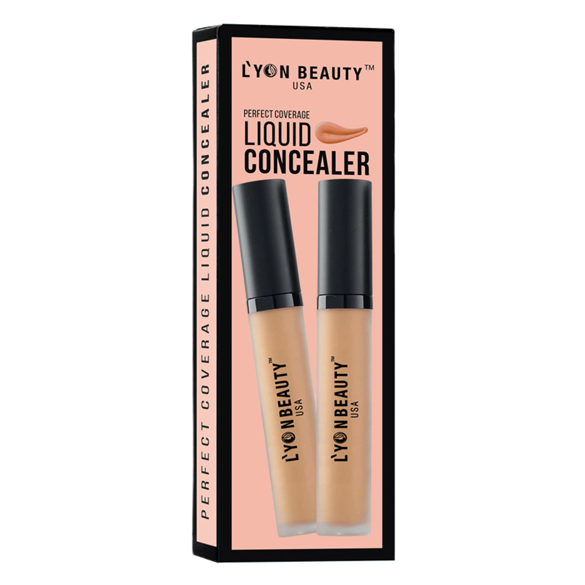 Lyon Beauty Perfect Coverage Liquid Concealer in Clair Moyen 06, showing a close-up of the product tube and applicator.