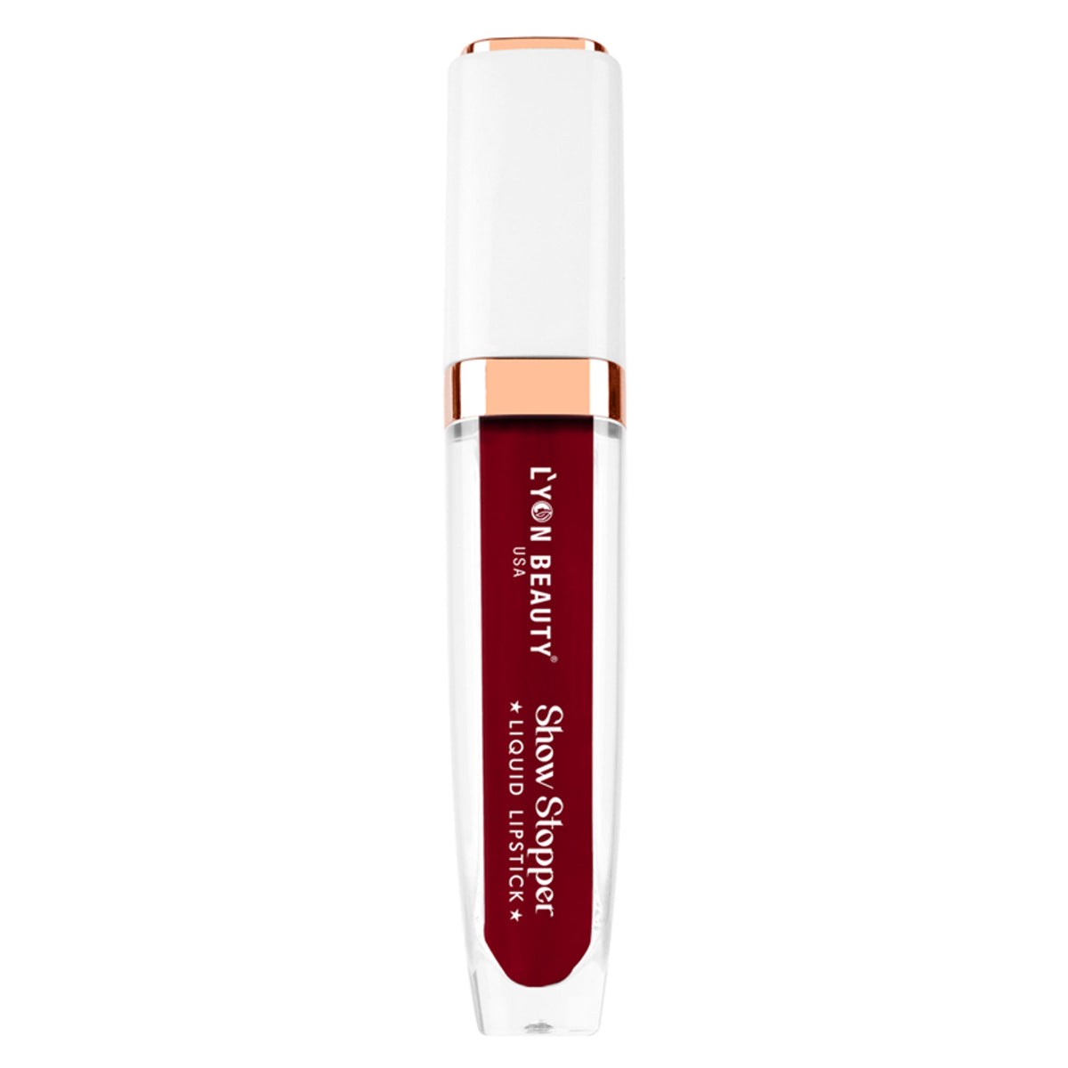 Lyon Beauty Show Stopper Liquid Lipstick in Pink Play 21, featuring a smooth, vibrant pink liquid lipstick swatch on a neutral background.