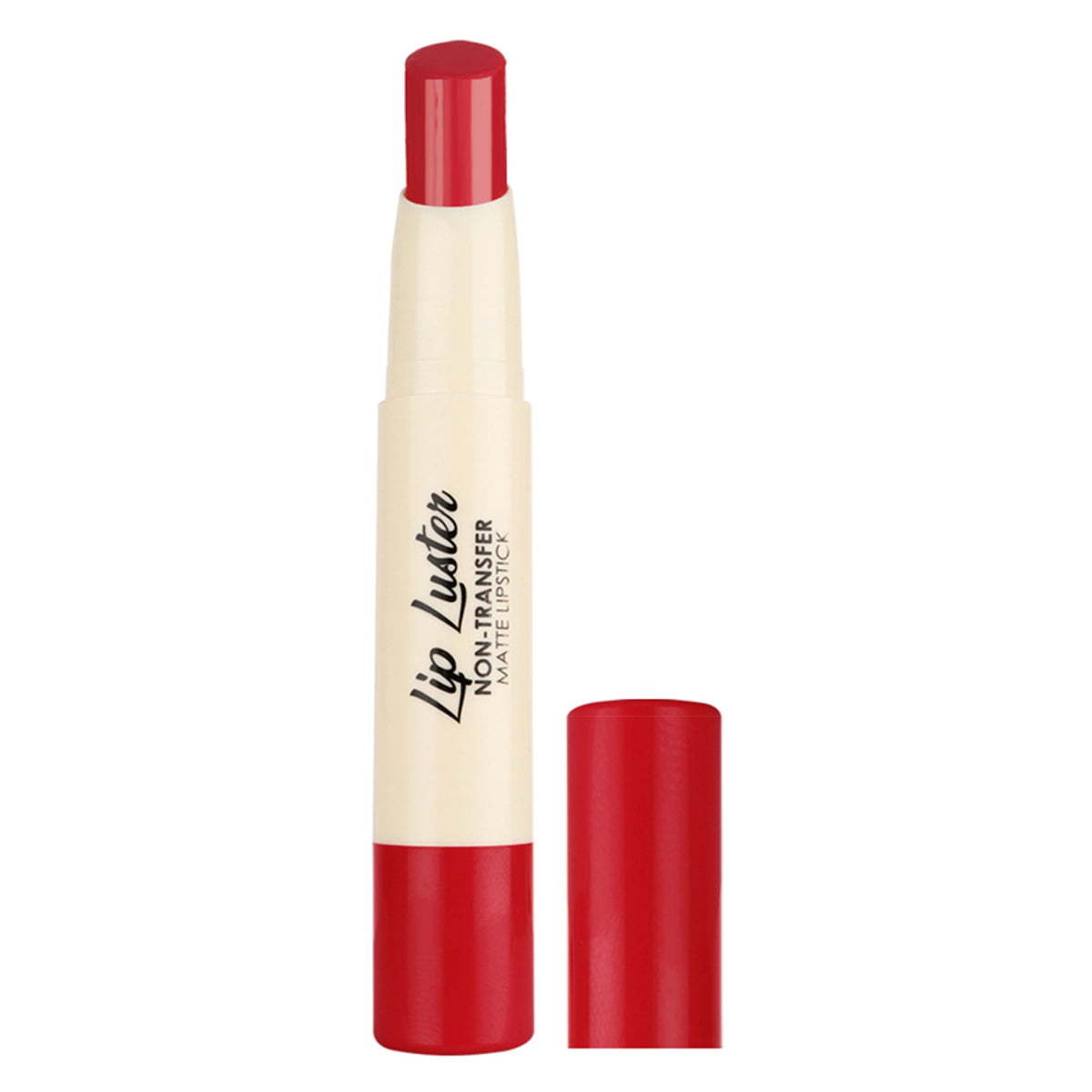 Lyon Beauty Regal Red 07 Lip Luster non-transfer matte lipstick in a sleek tube, showcasing vibrant red color and elegant packaging.