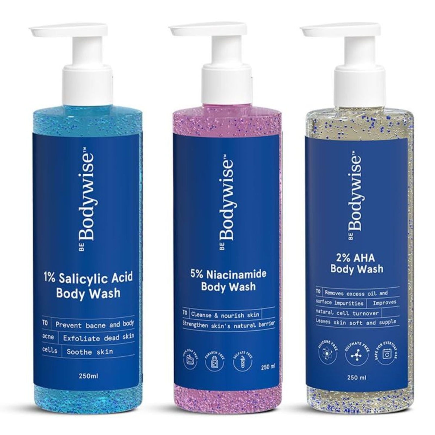 Be Bodywise Body Wash Kit- Deep Cleanses, Exfoliates Skin, Prevents Acne & Strawberry Legs