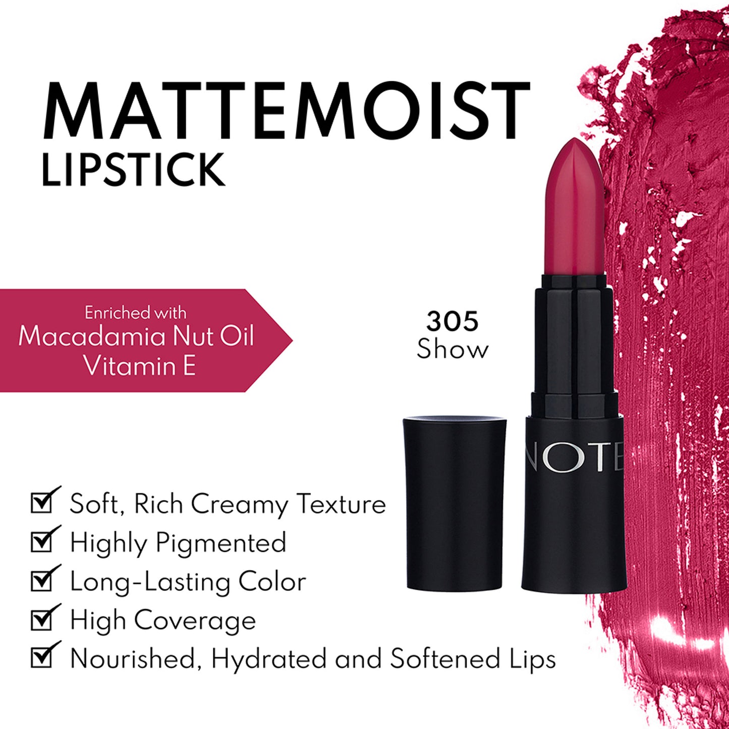 Note Cosmetique Mattemoist Lipstick - 305
