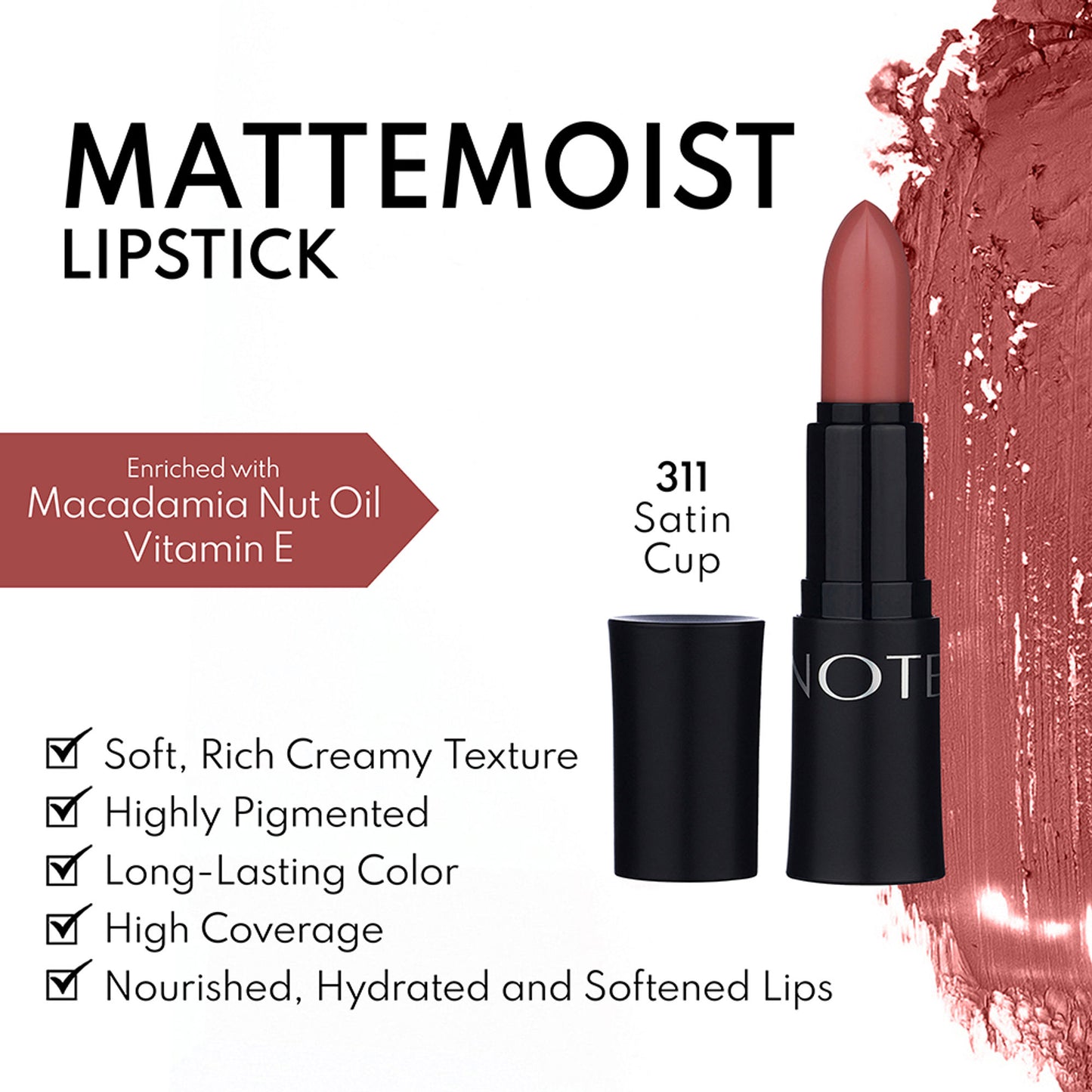 Note Cosmetique Mattemoist Lipstick - 311