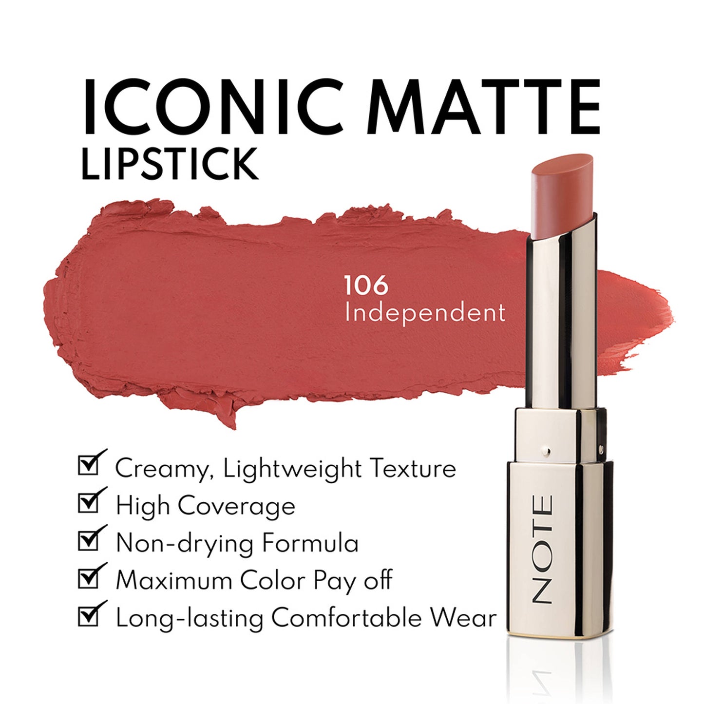 Note Cosmetique Iconic Matte Lipstick - 106