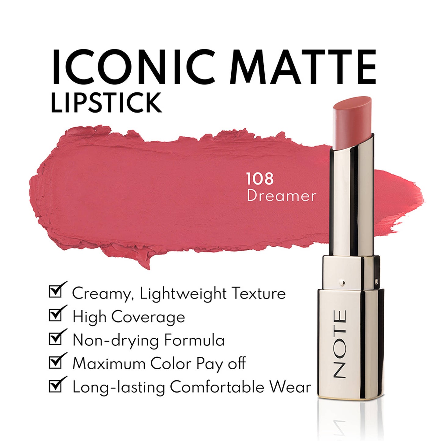 Note Cosmetique Iconic Matte Lipstick - 108