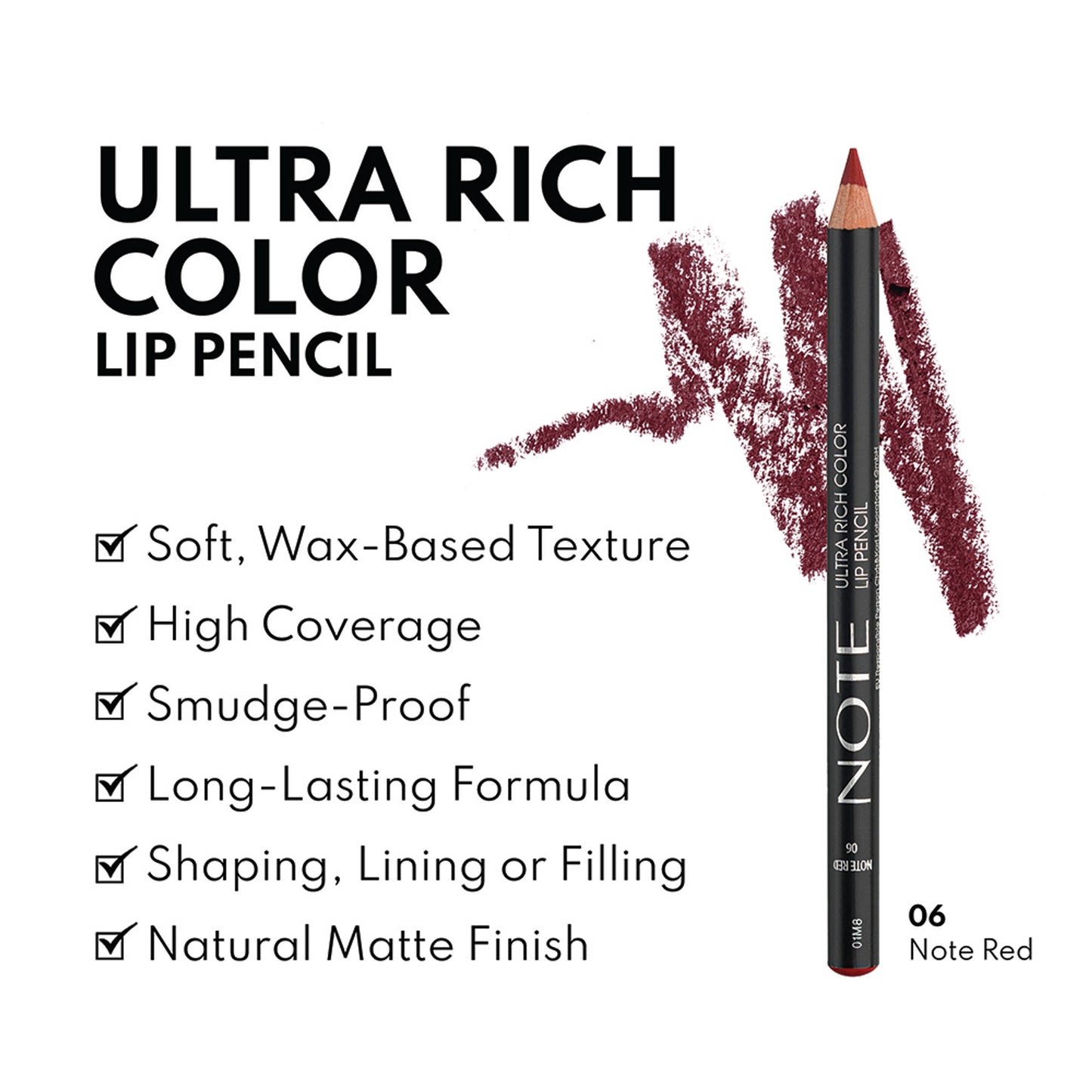 Note Cosmetique Ultra Rich Color Lip Pencil - 6
