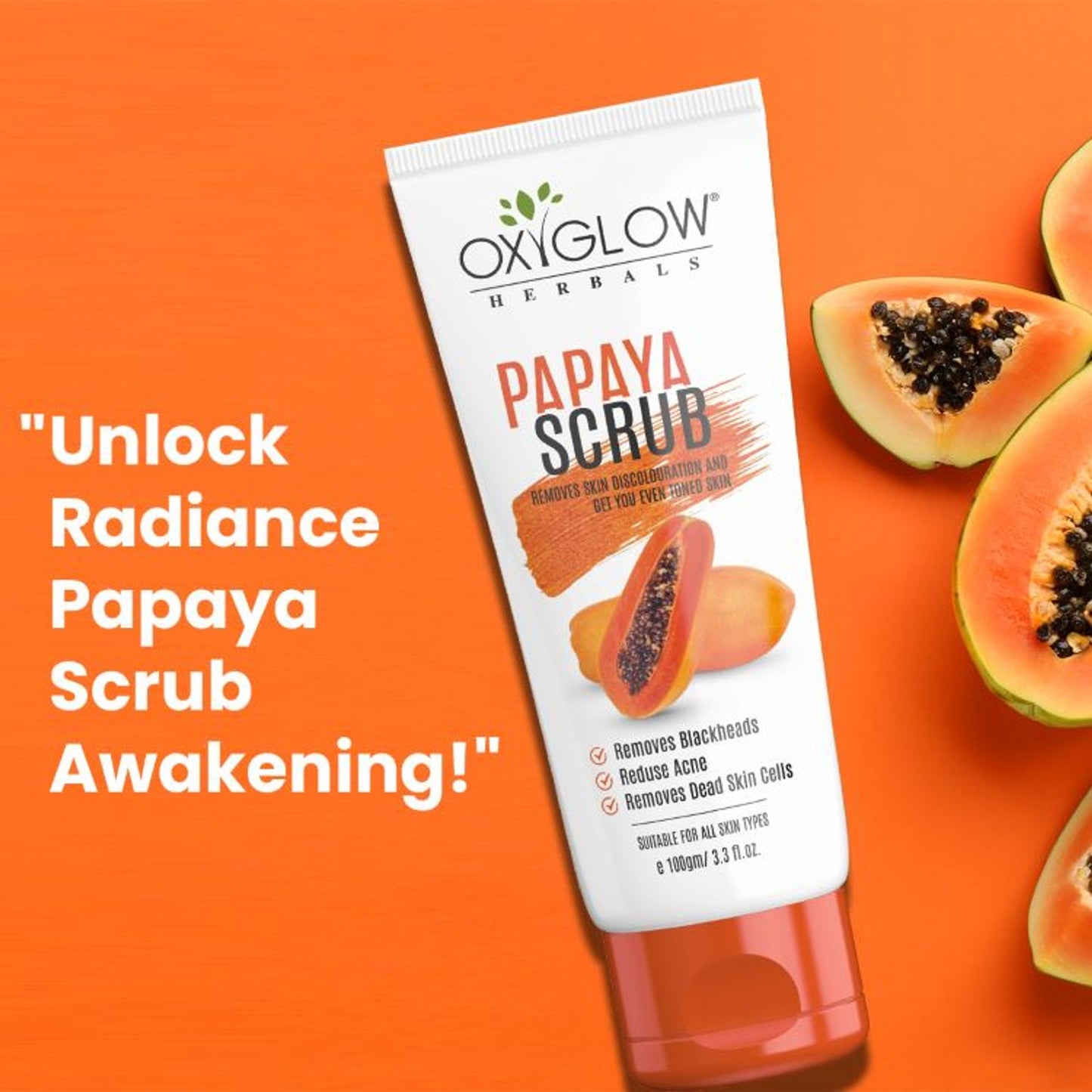 Oxyglow Herbals Papaya Scrub