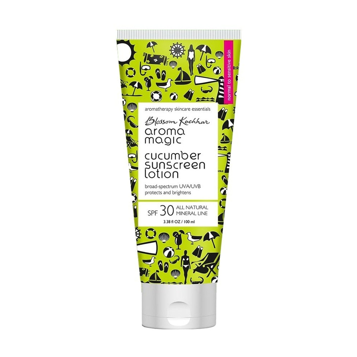Aroma Magic Cucumber Sunscreen Lotion SPF 30 UVA/UVB All Natural Mineral Line
