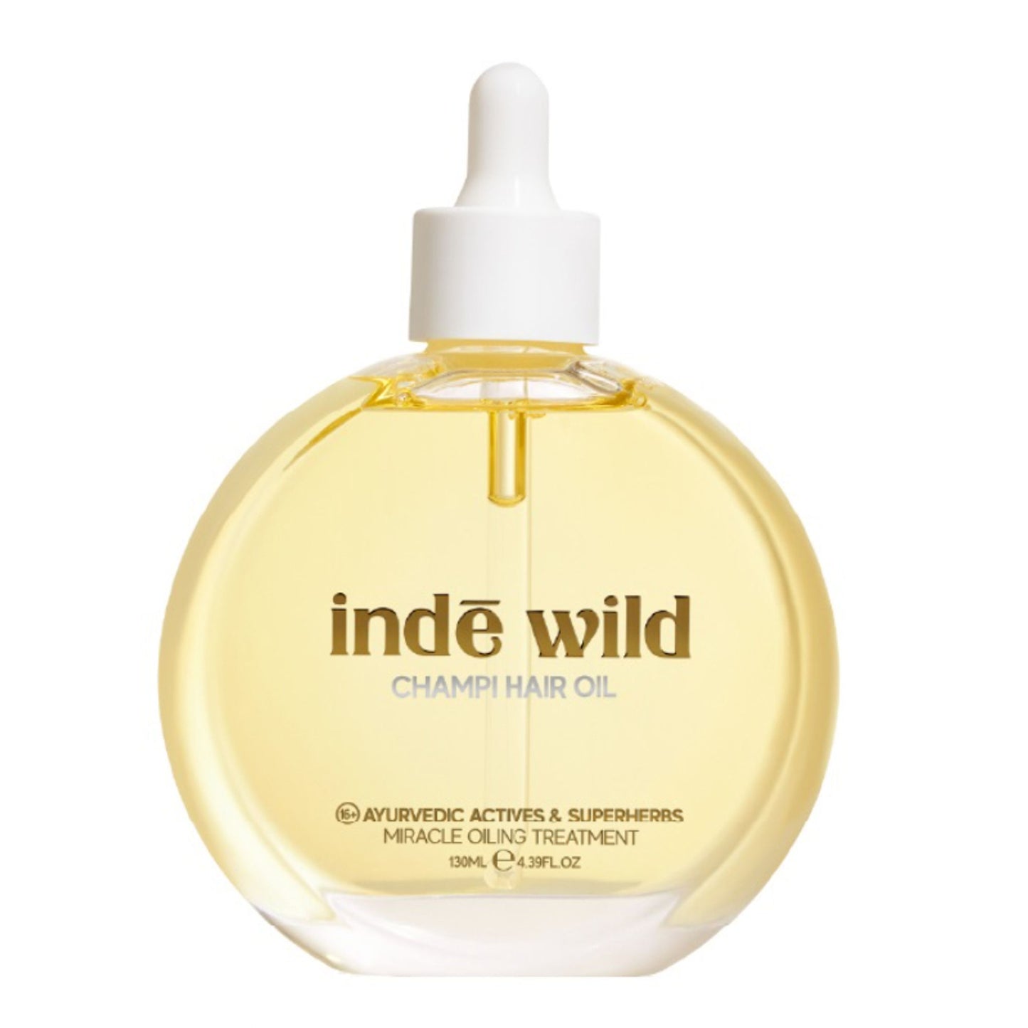 inde wild Champi Hair Oil With Bhringraj, Brahmi & Amla For Regrowth, Hairfall & Dandruff Control