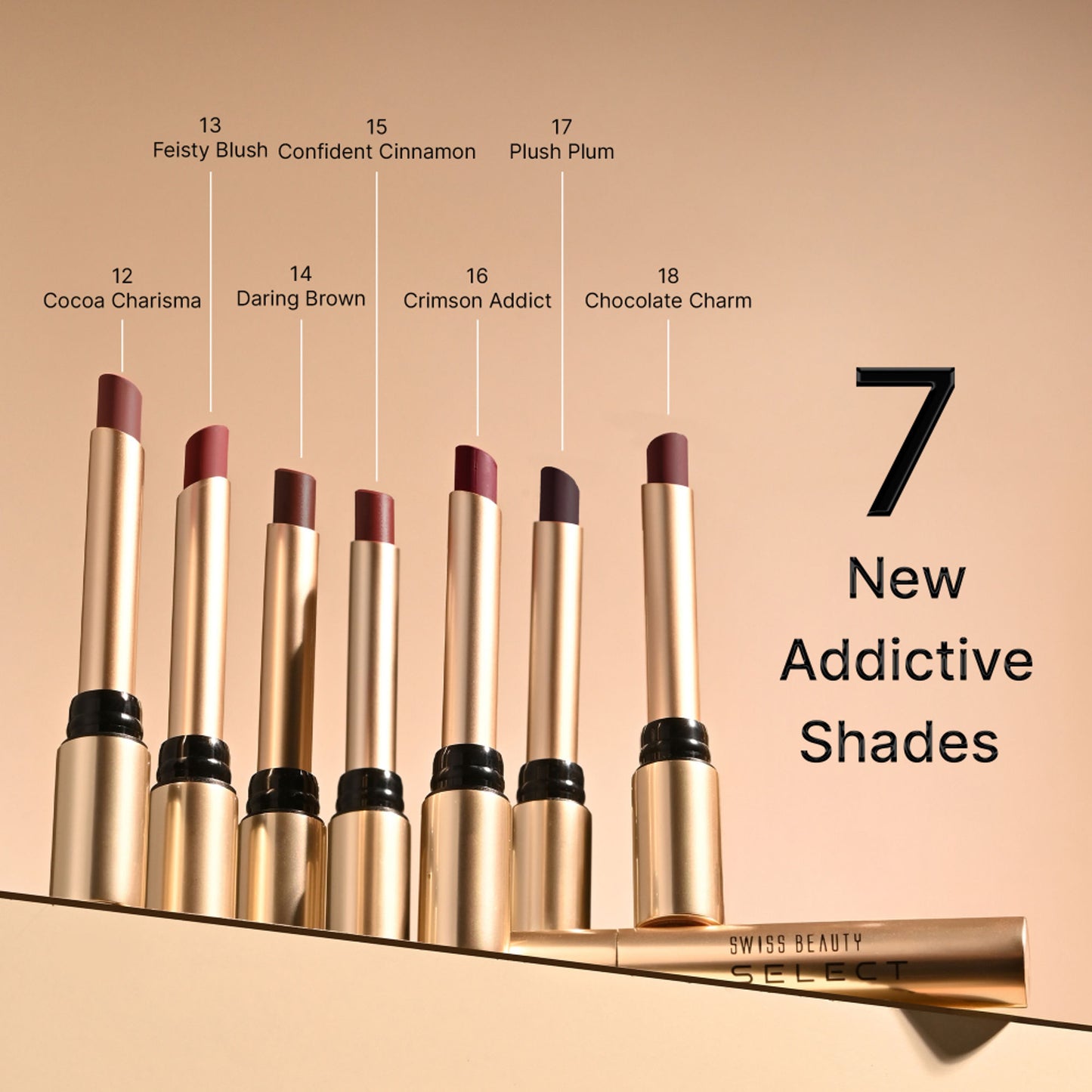 Swiss Beauty Select High On Shine Lipstick - Plush Plum