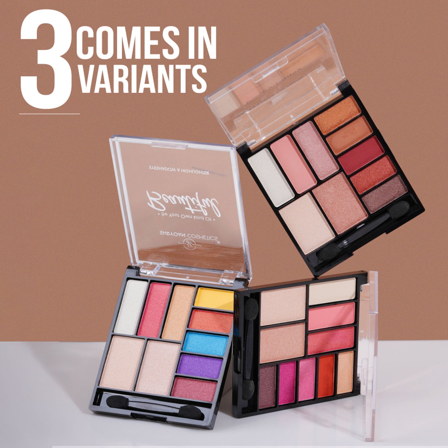 Shryoan Easey-Peasy Eyeshadow and Highlighter Palette - 3