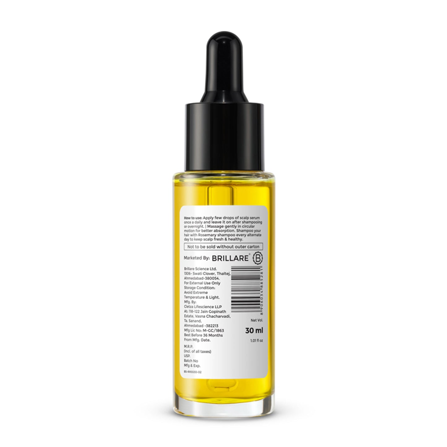 Brillare 10% Rosemary & 3% Redensyl Hair Growth Serum with 3% Phytopeptide