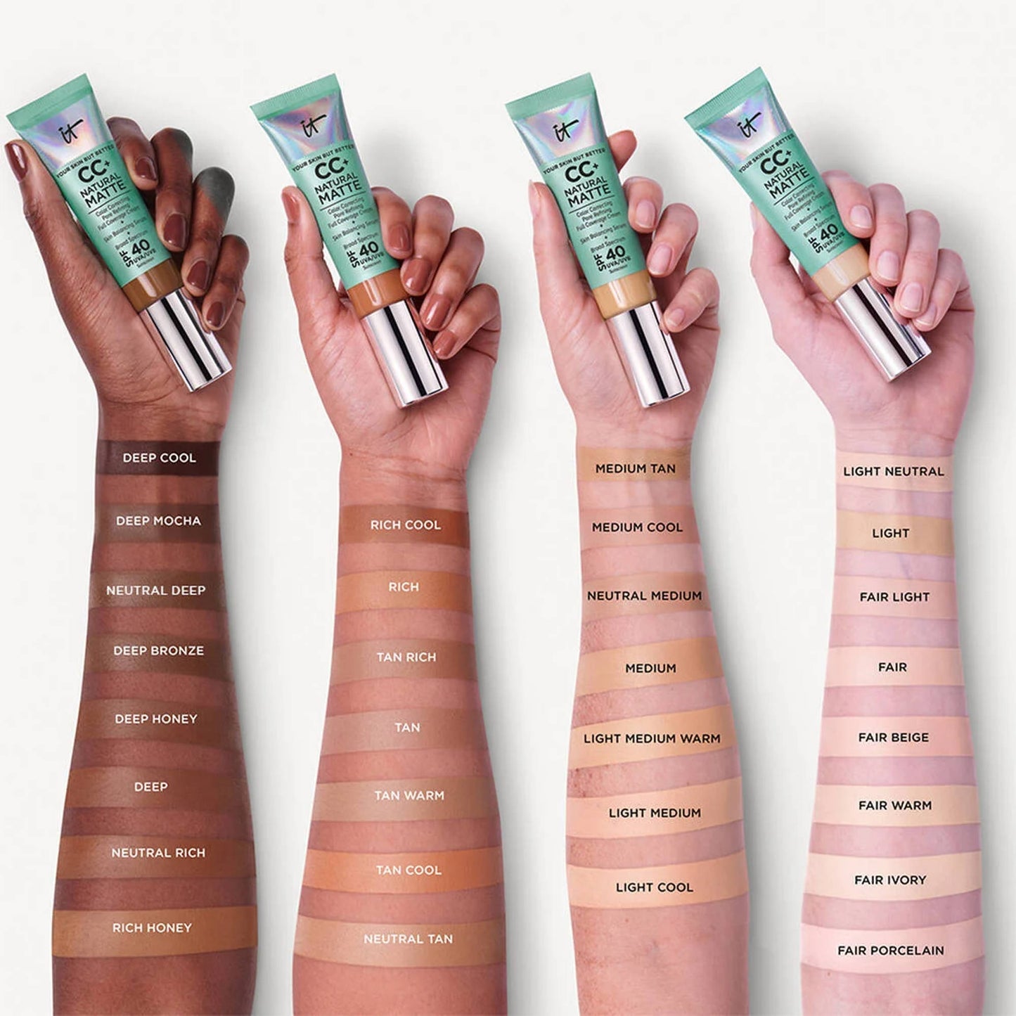 IT COSMETICS CC+ Natural Matte Foundation With SPF40 - Rich Honey
