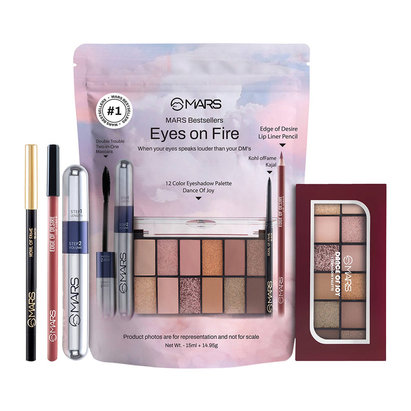 MARS Cosmetics Eyes On Fire Eye Makeup Gift Set - Pack Of 4