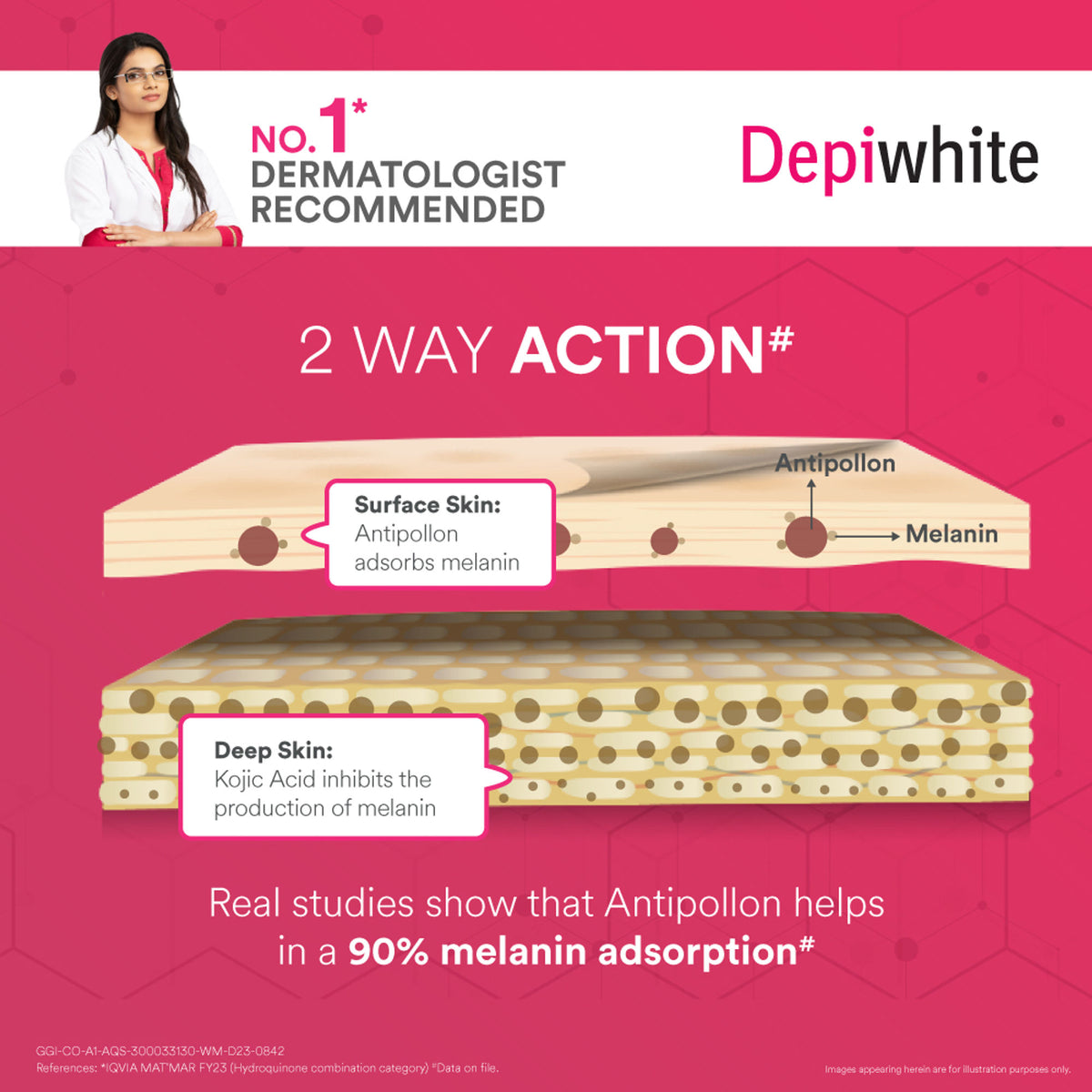 Depiwhite Depiwhite Peel Off Masque with Kojic Acid and Vitamin C for brightening and glowing skin, shown in a jar.