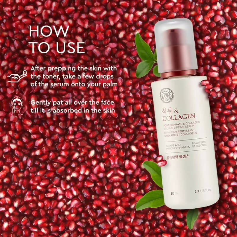 The Face Shop Pomegranate & Collagen Volume Lifting Serum - Indyancart