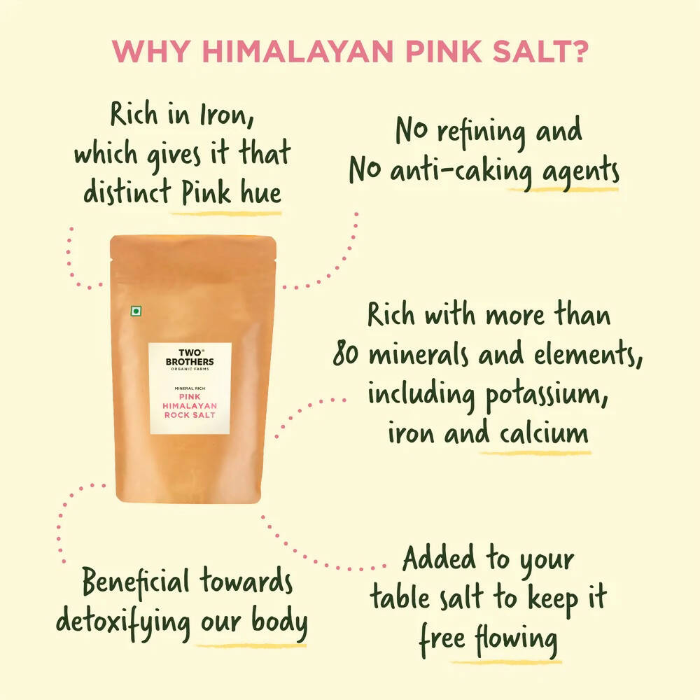 Two Brothers Organic Farms Pink Himalayan Rock Salt - Indyancart