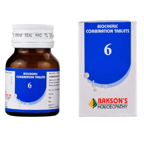 Bakson's Homeopathy Biochemic Combination 6 Tablets