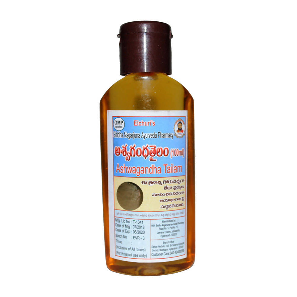 Siddha Nagarjuna Ayurveda Ashwagandha Tailam - Indyancart