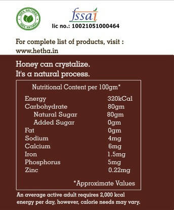 Hetha Pure Himalayan Wild Forest Raw Honey - NMR Passed | Unprocessed | Unpasteurized - Indyancart