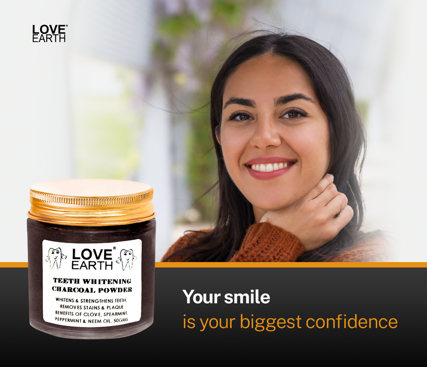 Love Earth Teeth Whitening Charcoal Powder - Indyancart