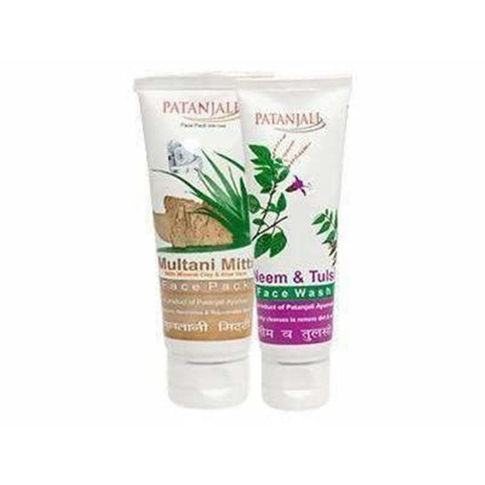 Patanjali Neem Tulsi Face Wash Plus Multani Mitti Face Pack - Indyancart