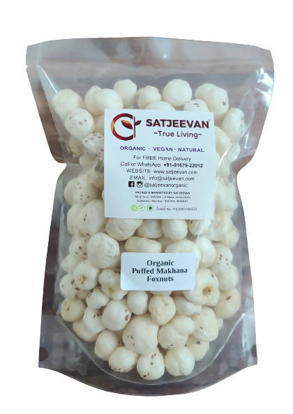 Satjeevan Organic Puffed Makhana Foxnuts - Indyancart