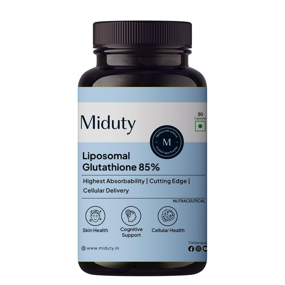 Miduty by Palak Notes Liposomal Glutathione 85% Capsules