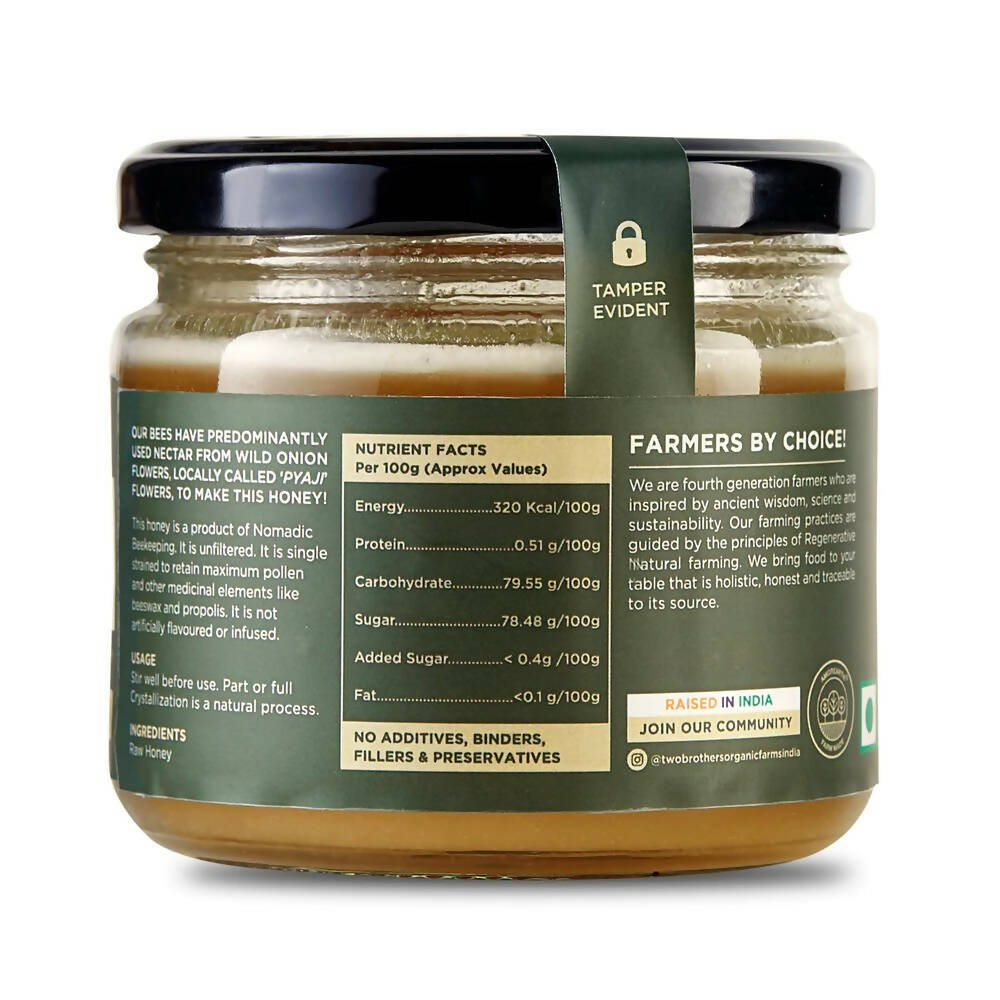 Two Brothers Organic Farms Wild Onion Flower (Pyaji) Honey, Raw Mono-Floral - Indyancart