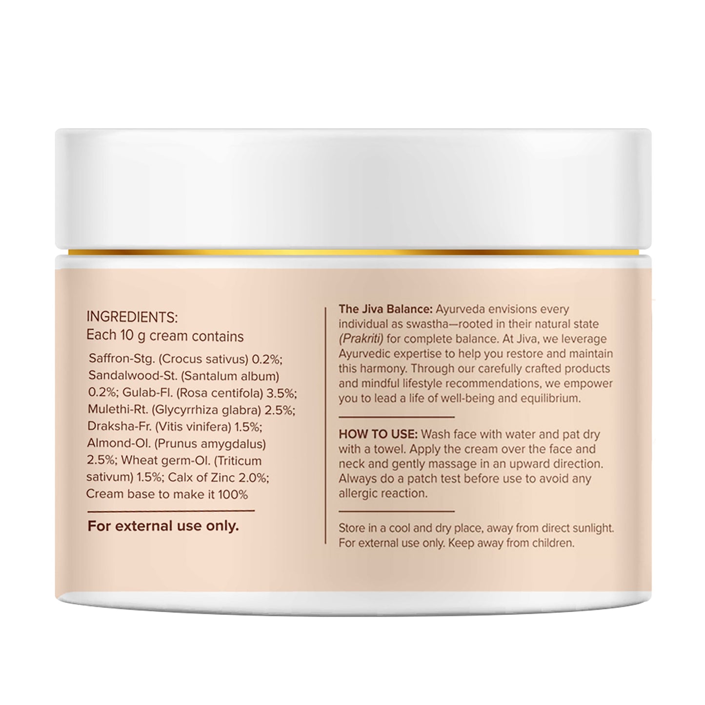 Jiva Ayurveda Saffron Cream 100g