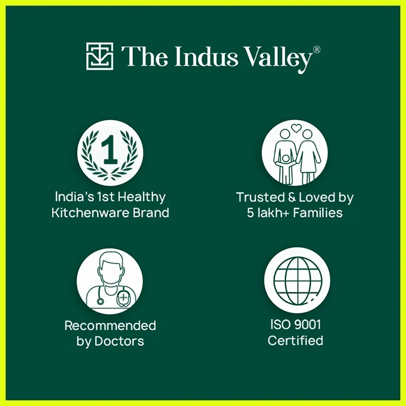 The Indus Valley CASTrong Cast Iron Cookware Set: Tawa+ Kadai, Kitchen Set for Home, Pre-seasoned, 100% Pure, Toxin-free, Induction, Tadka Pan