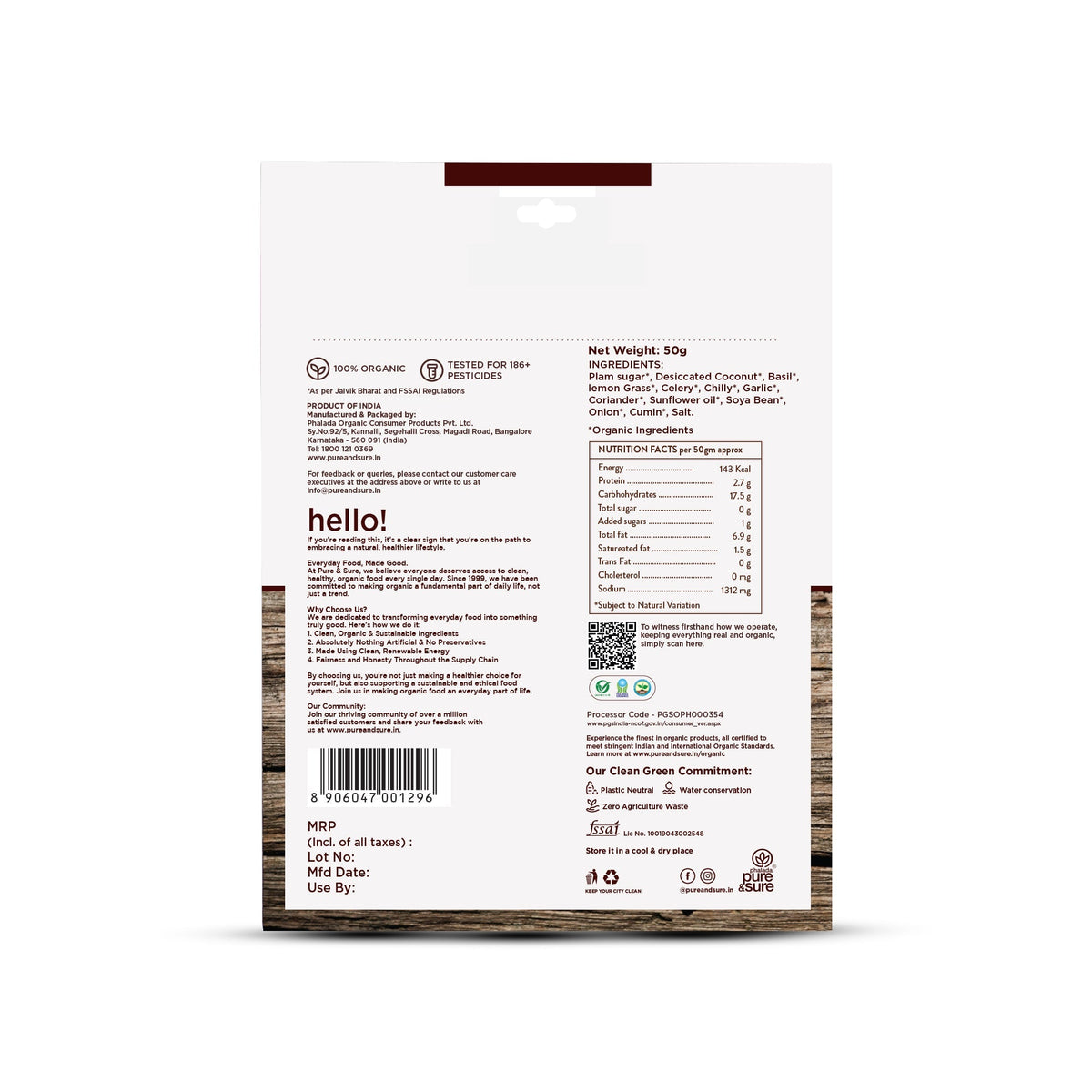 Pure & Sure Organic Tom Yum Paste