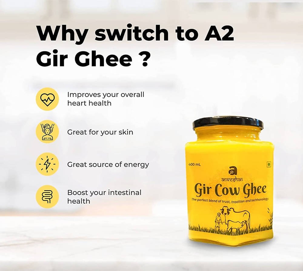 Anveshan Gir Cow Ghee | Vedic Bilona Method Ghee | Organic Ghee From Desi Cow Milk