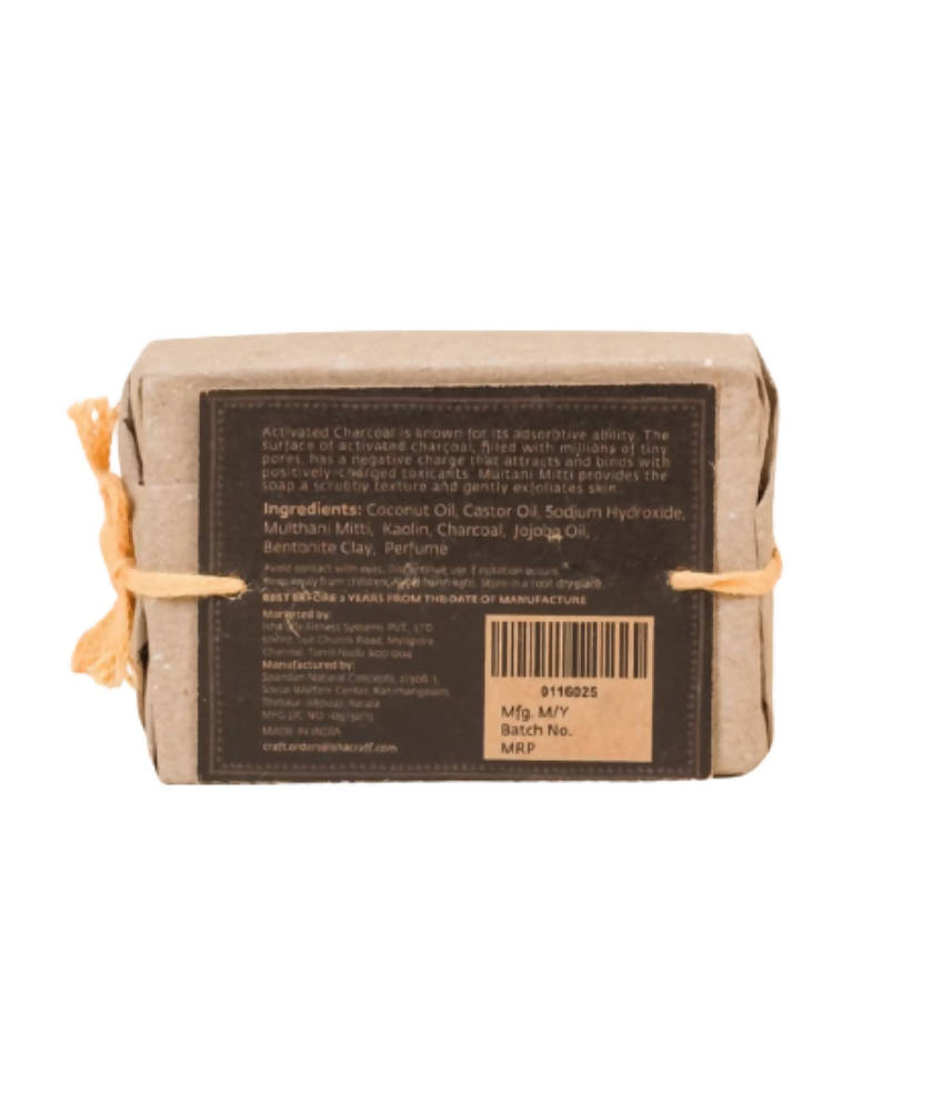 Isha Life Multani Mitti Charcoal Soap (Paraben & SLES Free)