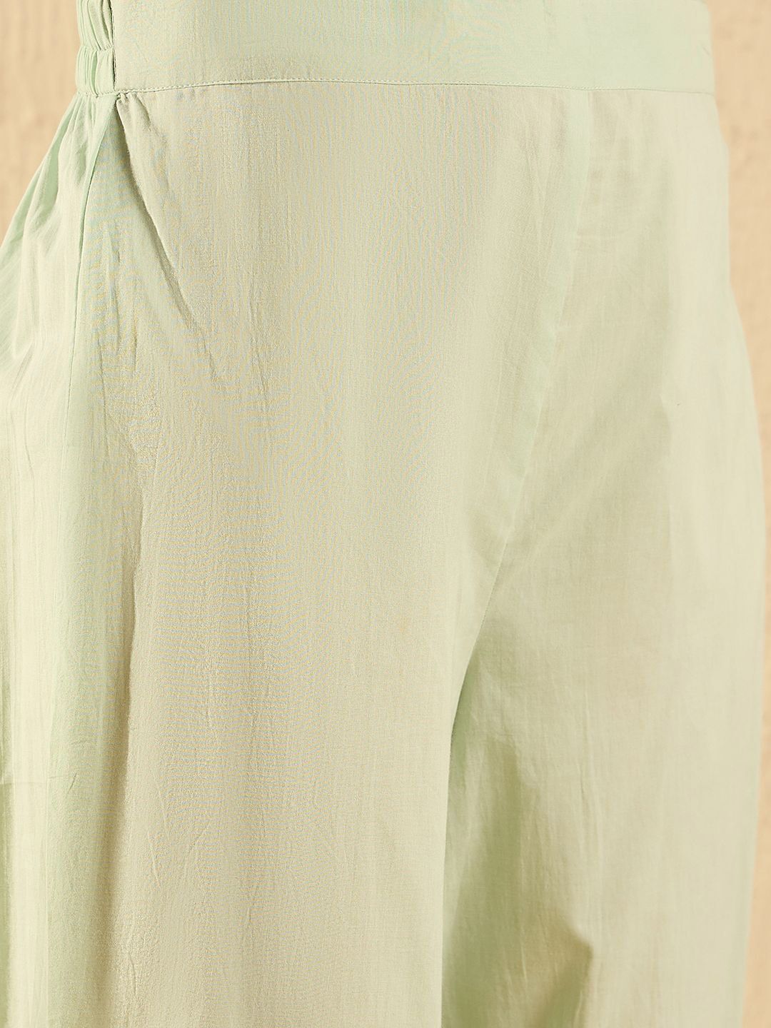 Indyancart IE Women Ethnic Motifs Printed Regular Chikankari Kurta with Trousers & With Dupatta