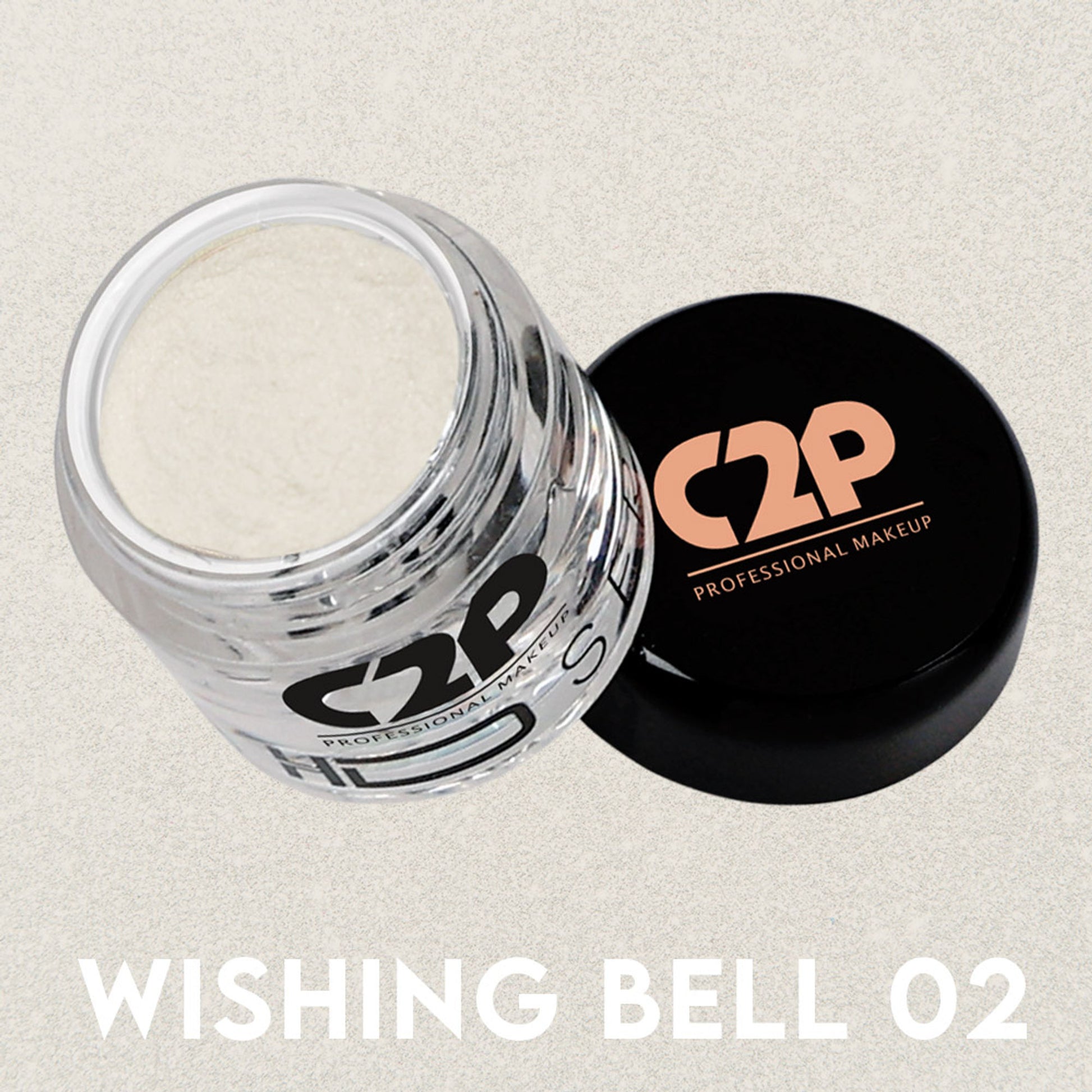 C2P Pro HD Loose Precious Eye Shadow Pigment Long-Lasting Shimmer for Face Body - Wishing Bell 02