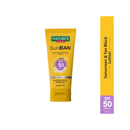 Nature's Essence Sunban Spf 50 Pa+++ Sunscreen & Tan Block Lotion