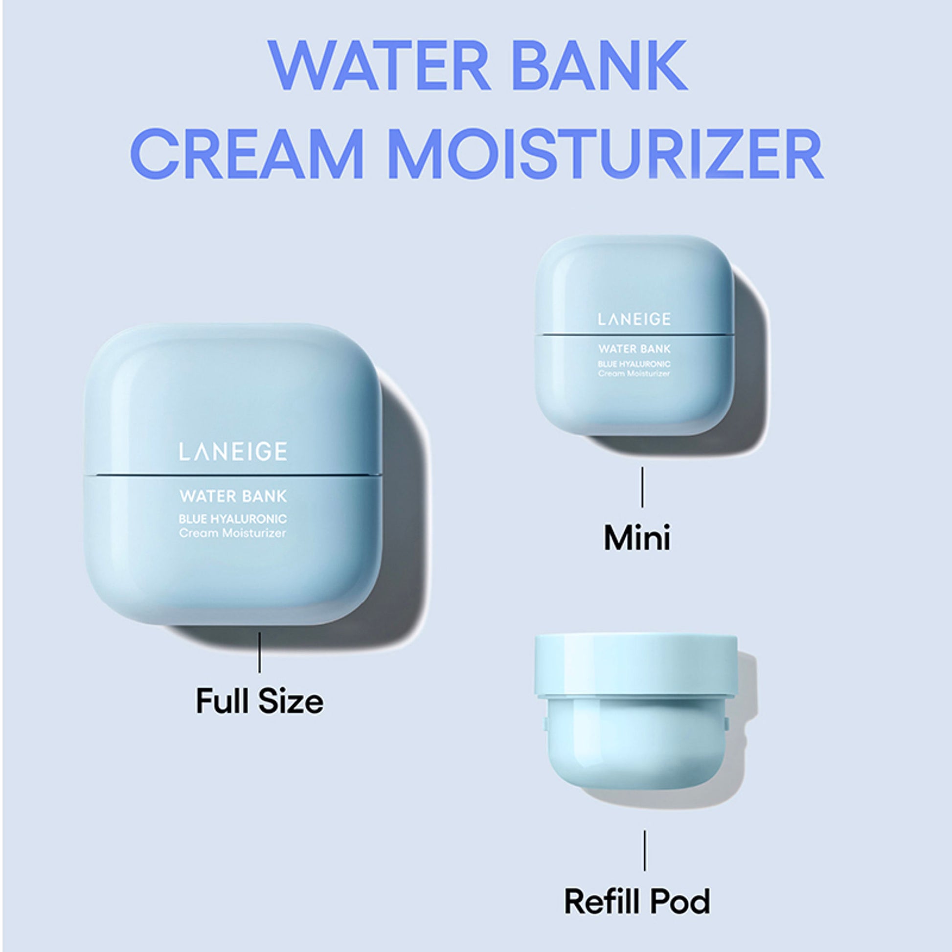 LANEIGE Water Bank Blue Hyaluronic Cream Moisturizer Refill
