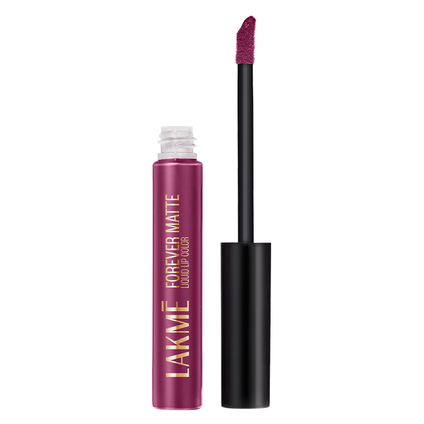Lakme Forever Matte Liquid Lip Color, 16Hr Lipstick, Lightweight & Transferproof - Purple Pout