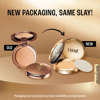 Lakme 9 To 5 Powerplay Matte Compact, Oil Control Formula, With Vitamin E - Melon